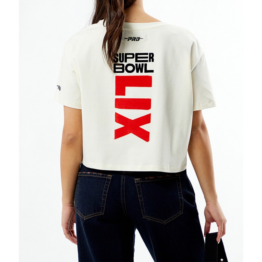 NFL Super Bowl 59 Pro Standard Nola Baby Cropped T-Shirt Sz. L NWT - Picture 3 of 7